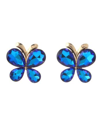 Crystal Butterfly Post Earrings