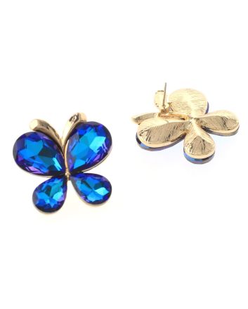 Crystal Butterfly Post Earrings