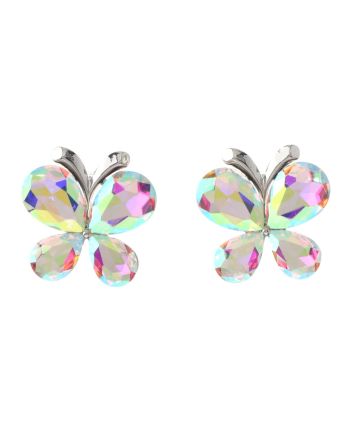 Crystal Butterfly Post Earrings