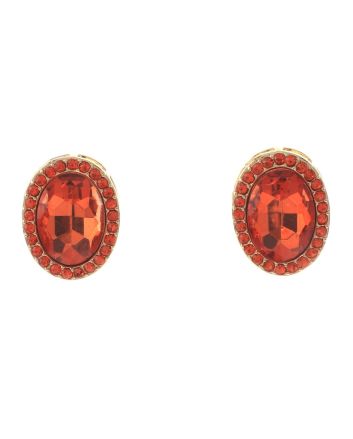 Crystal Oval Post Earrings