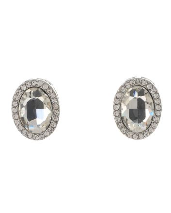 Crystal Oval Post Earrings