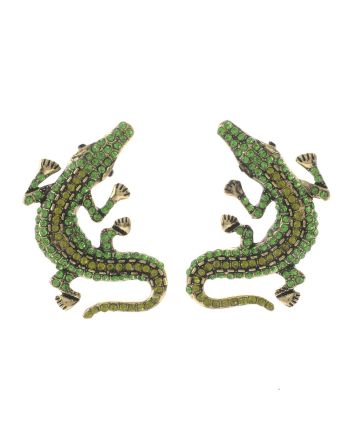 Crystal Alligator Post Earrings