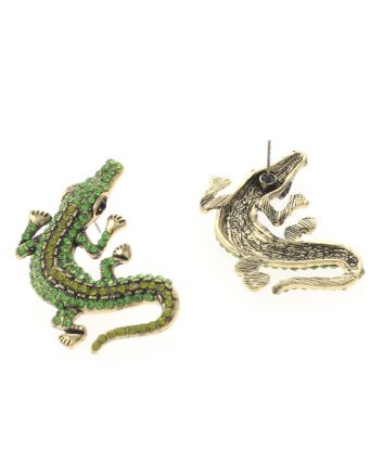 Crystal Alligator Post Earrings