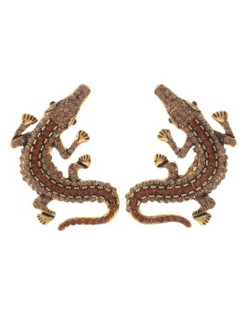 Crystal Alligator Post Earrings