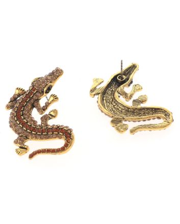 Crystal Alligator Post Earrings