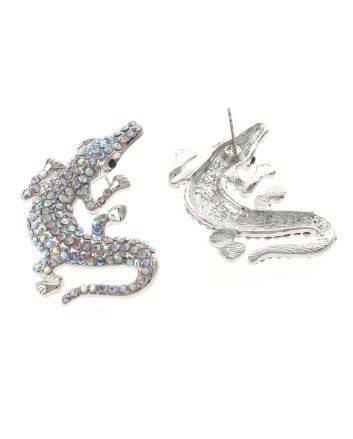Crystal Alligator Post Earrings