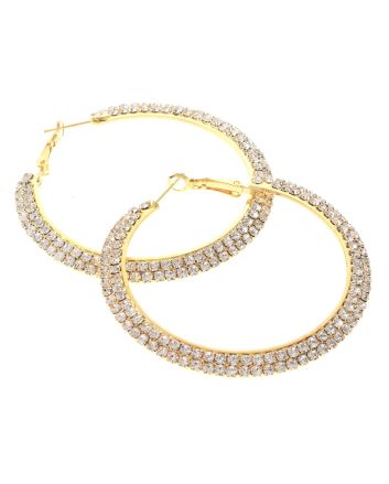 Rhinestone Hoop Earrings