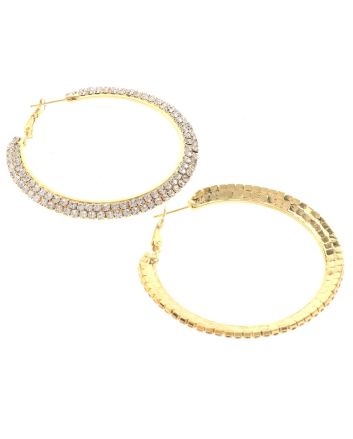 Rhinestone Hoop Earrings