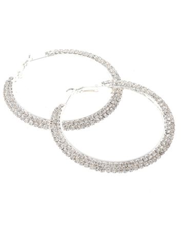 Rhinestone Hoop Earrings
