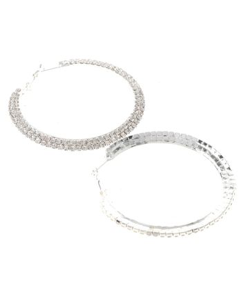 Rhinestone Hoop Earrings