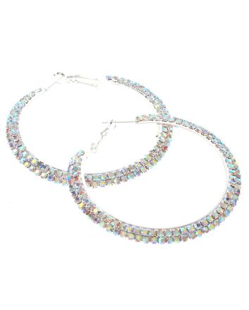 Rhinestone Hoop Earrings