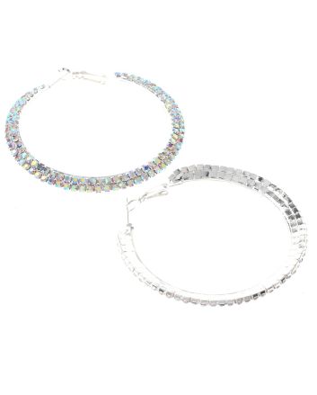Rhinestone Hoop Earrings