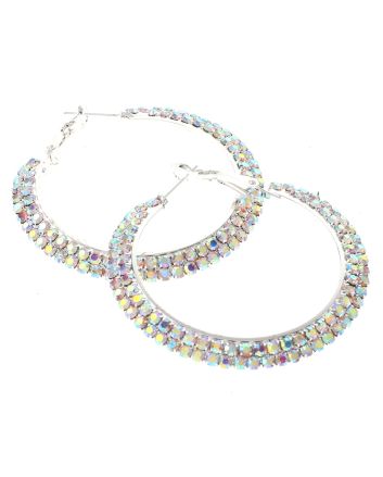 Rhinestone Hoop Earrings