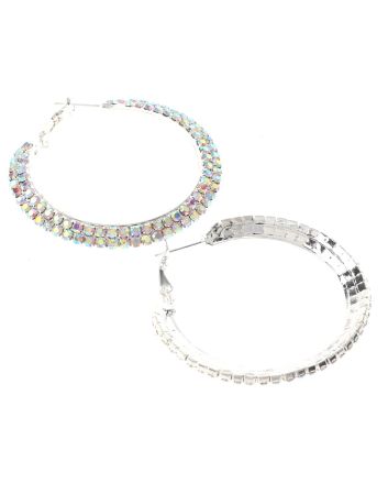 Rhinestone Hoop Earrings