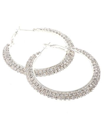 Rhinestone Hoop Earrings