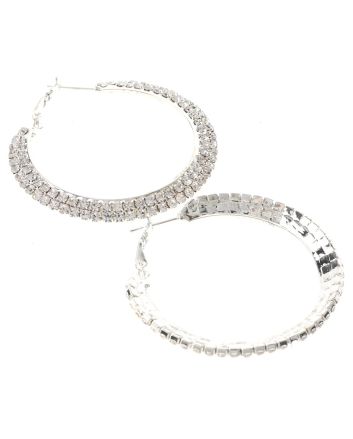 Rhinestone Hoop Earrings