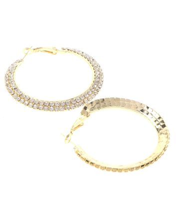 Rhinestone Hoop Earrings