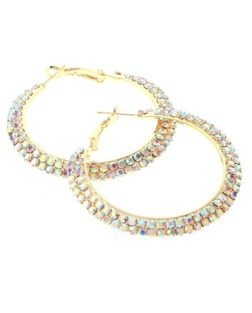 Rhinestone Hoop Earrings