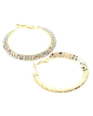 Rhinestone Hoop Earrings