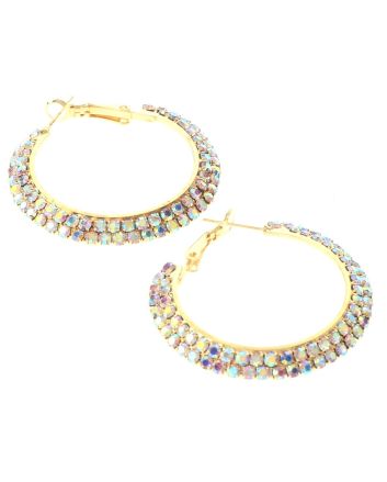 Rhinestone Hoop Earrings