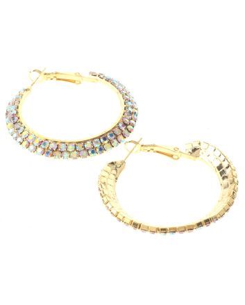 Rhinestone Hoop Earrings