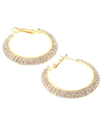 Rhinestone Hoop Earrings