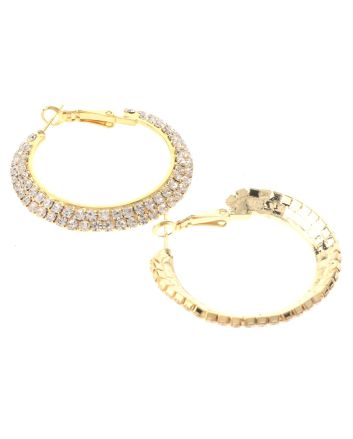 Rhinestone Hoop Earrings
