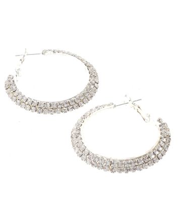 Rhinestone Hoop Earrings