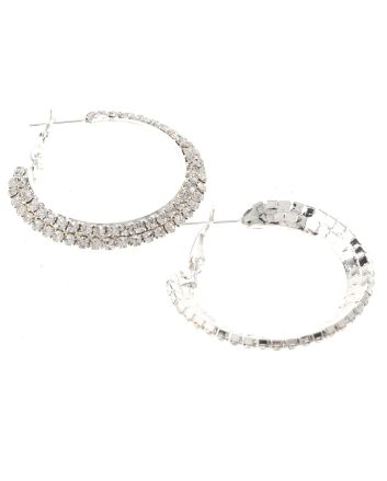 Rhinestone Hoop Earrings