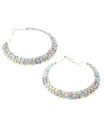 Rhinestone Hoop Earrings