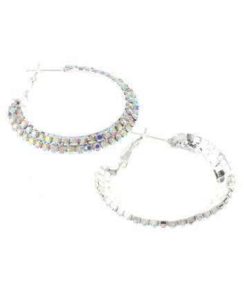 Rhinestone Hoop Earrings