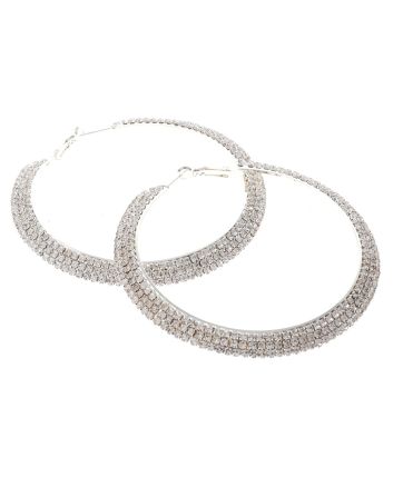Rhinestone Hoop Earrings