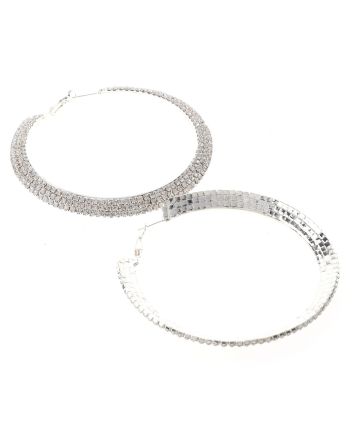 Rhinestone Hoop Earrings
