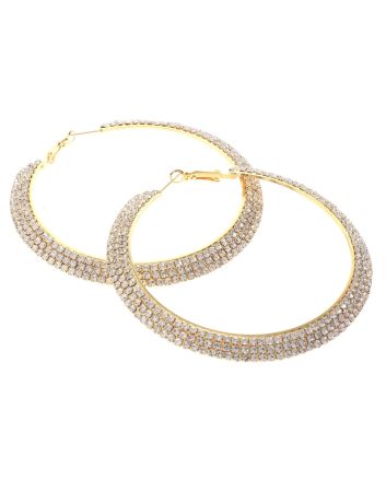 Rhinestone Hoop Earrings