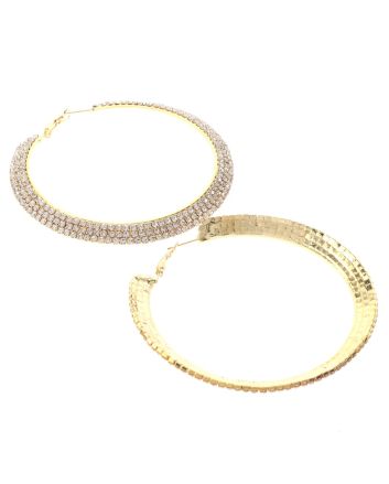 Rhinestone Hoop Earrings