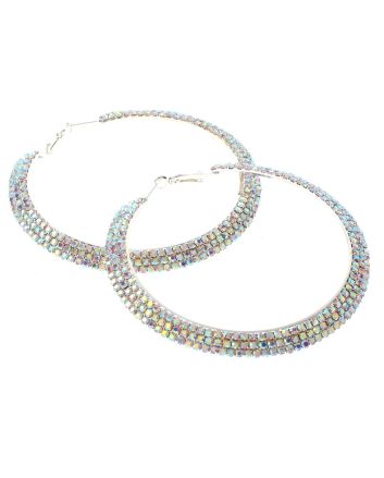 Rhinestone Hoop Earrings