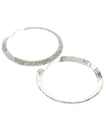 Rhinestone Hoop Earrings