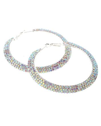 Rhinestone Hoop Earrings