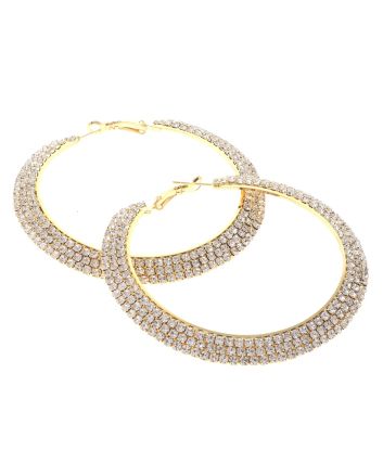Rhinestone Hoop Earrings