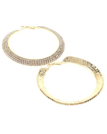 Rhinestone Hoop Earrings
