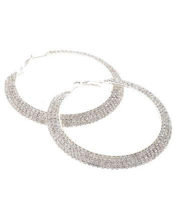 Rhinestone Hoop Earrings