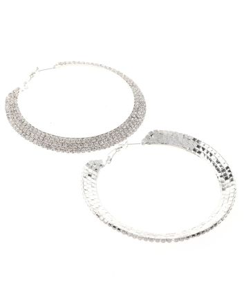 Rhinestone Hoop Earrings