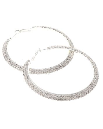 Rhinestone Hoop Earrings