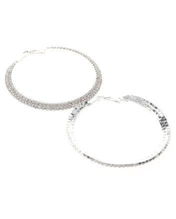 Rhinestone Hoop Earrings