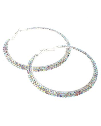 Rhinestone Hoop Earrings