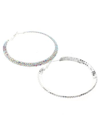 Rhinestone Hoop Earrings