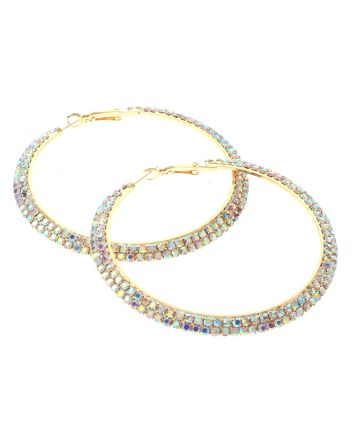 Rhinestone Hoop Earrings