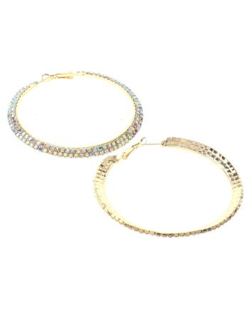 Rhinestone Hoop Earrings