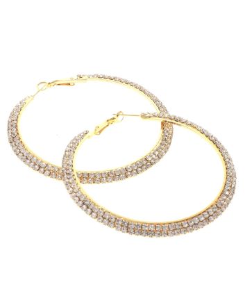 Rhinestone Hoop Earrings