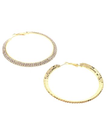 Rhinestone Hoop Earrings